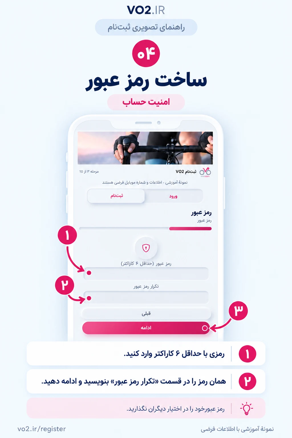 راهنمای تصویری ساخت رمز عبور — امنیت حساب